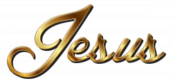 Clipart - Jesus Gold Typography Enhanced