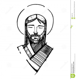 Simple Sketch Of Jesus at PaintingValley.com | Explore ...