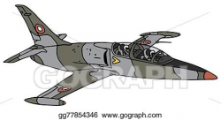 Vector Clipart - Military jet aircraft. Vector Illustration ...