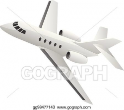 EPS Vector - Business jet airplane illustration. Stock ...