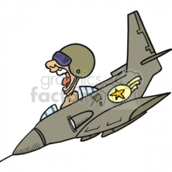 cartoon fighter jet pilot clipart. Royalty-free clipart # 172053