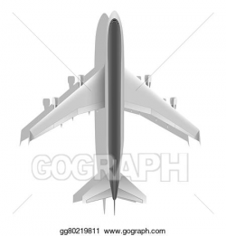 Stock Illustration - Passenger airplane isolated on white ...