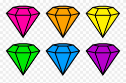 Clip Art Design Of Six Diamonds In Neon Colors - Cartoon ...
