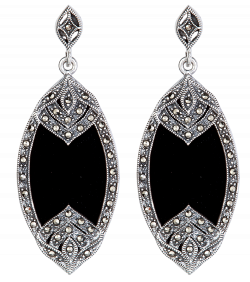 Fancy Large Marcasite oval earrings | Fancy things | Pinterest ...