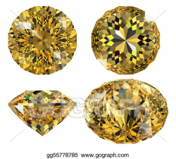 Stock Illustration - Yellow gem isolated. Clipart ...