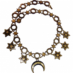 Victorian Pique Star and Moon Necklace by Antiques of River Oaks on ...