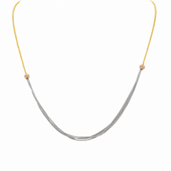 Two Tone Multi Stand Gold Necklace - Necklaces - Gold Jewellery ...