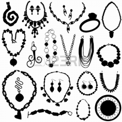 Earring clipart black and white New Jewelry Clip Art Many ...