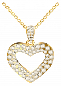 28+ Collection of Gold Heart Necklace Clipart | High quality, free ...