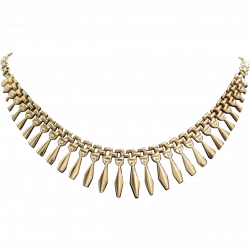 14K Gold Choker Necklace - clipart