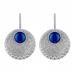 Sapphire Teardrop Briolette and Diamond Earrings :: Martin Katz ...