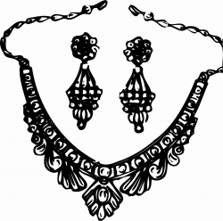 Necklace black and white clipart Awesome Jewellery Black And ...