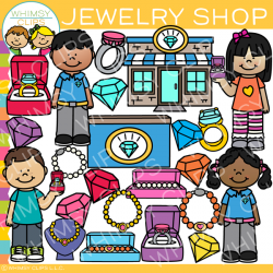 Kids Jewelry Shop Clip Art