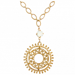 Designs by Ali Matte Gold Plated Chain and Spiky Filigree Pendant ...