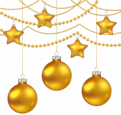 Yellow Christmas Balls Decoration PNG Clipart Image | Gallery ...
