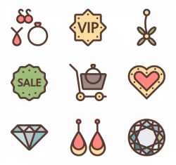 6 jewelry shop icon packs - Vector icon packs - SVG, PSD, PNG, EPS ...