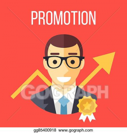 Vector Stock - Job promotion flat illustration. Clipart ...
