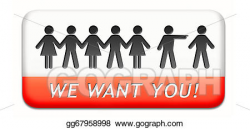 Clipart - We want you for the job. Stock Illustration ...