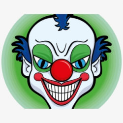 Clown Clipart Creepy - Funny Joker Stickers - Download ...