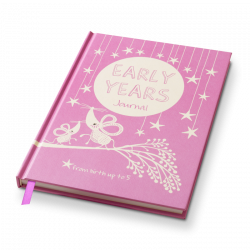 Early Years Journal & Notebook (pink) | Gift Journal for new Mum and Dad
