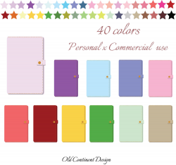 100 Colors Clip Art, 100 Notebook Clipart, Office Supplies ...