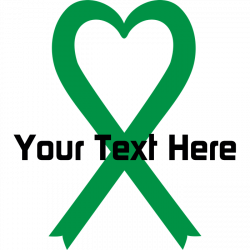Personalized Green Ribbon Heart Journal by greenribbonawarenesstees