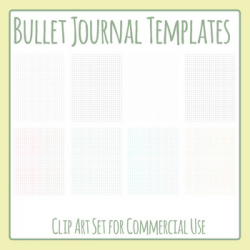 Bullet Journal Pages Templates - Small Dots Clip Art Set for ...