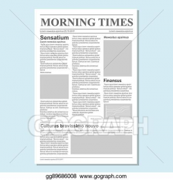 Vector Clipart - Graphical design newspaper journal. Vector ...