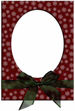 Transparent Christmas Red Photo Frame with Green Bow | Gallery ...
