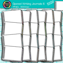 Opened Writing Journal Clip Art {Back to School Supplies for ELA Resources}  6
