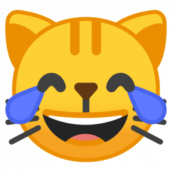 Cat face with tears of joy Icon | Noto Emoji Smileys Iconset | Google