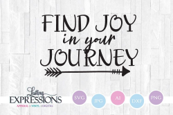 Find Joy in your Journey SVG Quote Arrow Clipart