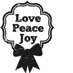 Love Peace Joy Stamp | Christmas Rubber Stamps – Stamptopia