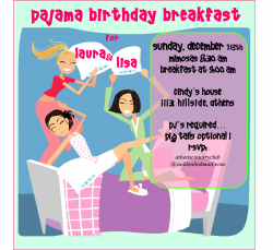 No frills...Birthday Breakfast... Pajamas Required...Pigtails ...