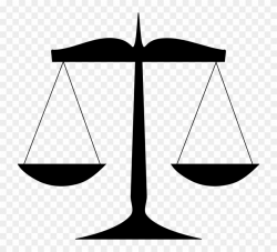 Lawyer Black And - Scales Of Justice Clip Art - Png Download ...