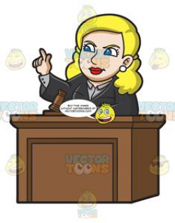 A Female Judge Ordering The Court