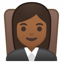 Woman judge medium dark skin tone Icon | Noto Emoji People ...