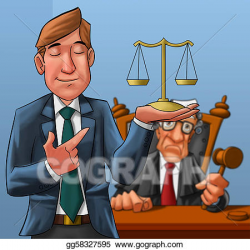 Drawing - Lawyer and judge. Clipart Drawing gg58327595 - GoGraph