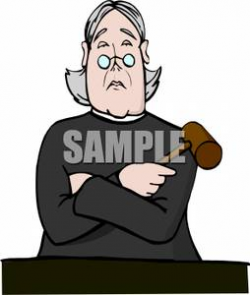 A Strict Judge - Royalty Free Clipart Picture