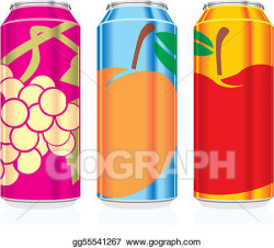Vector Art - Isolated juice cans. Clipart Drawing gg55541267 ...