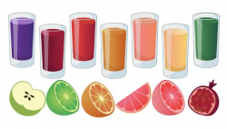 JUICE CLIPART - fresh smoothie icons, printable health clipart, fruit juice  bar