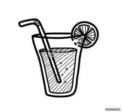 Lemon Juice Doodle, a hand drawn vector doodle illustration ...