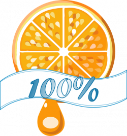 100 Percent Orange Juice Clip Art at Clker.com - vector clip art ...