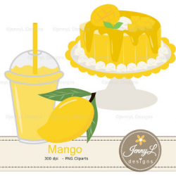 Mango Digital papers and Mango Juice clipart