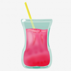 Pink Juice Yellow Straw Drink Glass, Pink, Juice, Yellow PNG ...
