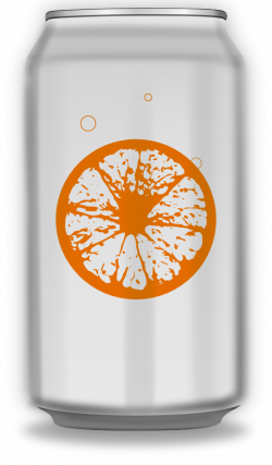 clipartist.net » Clip Art » orange juice soda can Squiggly SVG