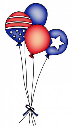 Balloon clipart 4th july - Pencil and in color balloon clipart 4th july