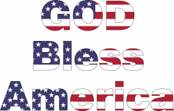 Clipart - God Bless America With Stroke