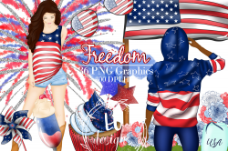 4th Of July Clipart, Independence Day Graphics, USA Clipart
