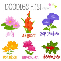 Download july flower of the month clipart Birth flower Clip ...
